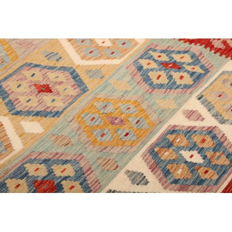 Tappeto Kilim Afghanistan rosso marrone 197x304