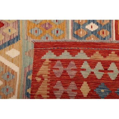 Tappeto Kilim Afghanistan rosso marrone 197x304