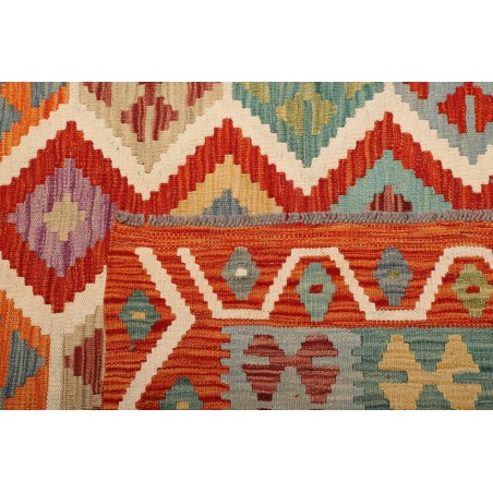 Tappeto Kilim Afghanistan rosso marrone 201x288