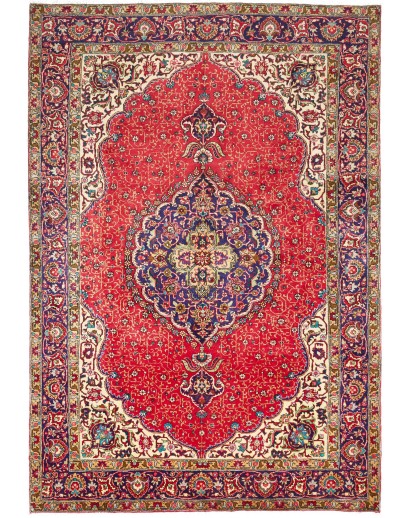 Tappeto Tabriz Persia marrone giallo 200x293