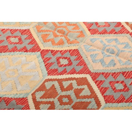 Tappeto Kilim Afghanistan marrone verde 198x302