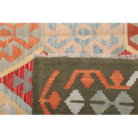 Tappeto Kilim Afghanistan marrone verde 198x302