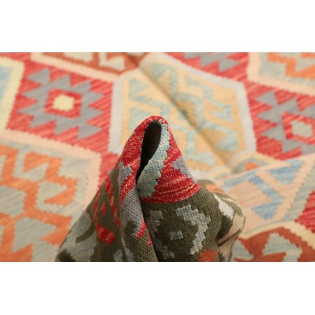 Tappeto Kilim Afghanistan marrone verde 198x302