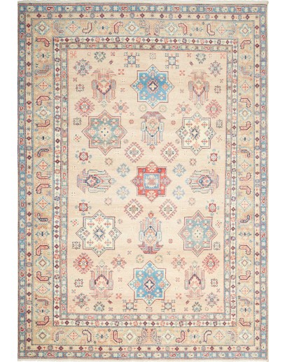 Tappeto Kazak Afghanistan bianco azzurro 189x272