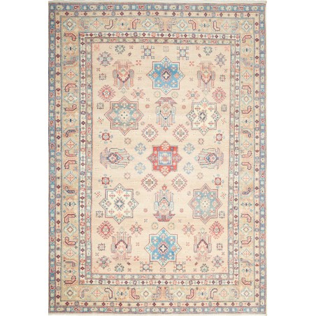 Tappeto Kazak Afghanistan bianco azzurro 189x272