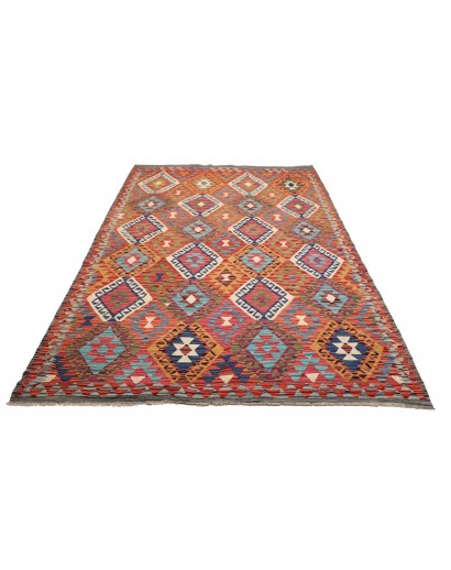 Tappeto Kilim Afghanistan rosso 181x251
