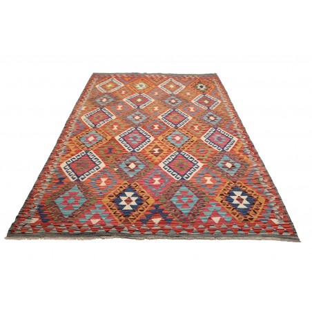 Tappeto Kilim Afghanistan rosso 181x251