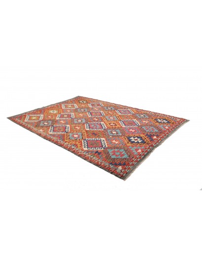Tappeto Kilim Afghanistan rosso 181x251