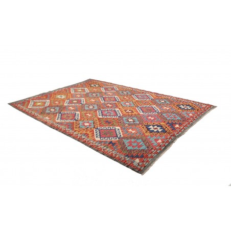 Tappeto Kilim Afghanistan rosso 181x251
