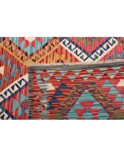 Tappeto Kilim Afghanistan rosso 181x251