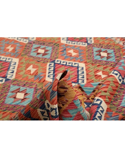 Tappeto Kilim Afghanistan rosso 181x251