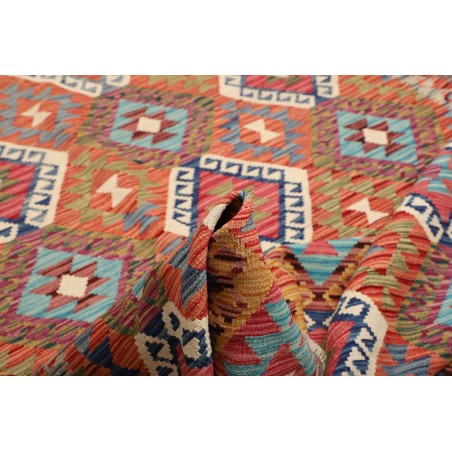 Tappeto Kilim Afghanistan rosso 181x251