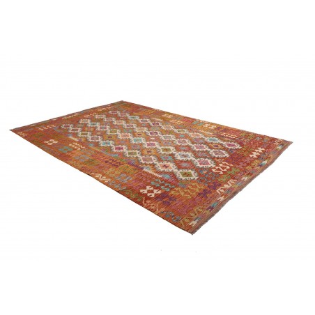 Tappeto Kilim Afghanistan rosso bianco 201x298