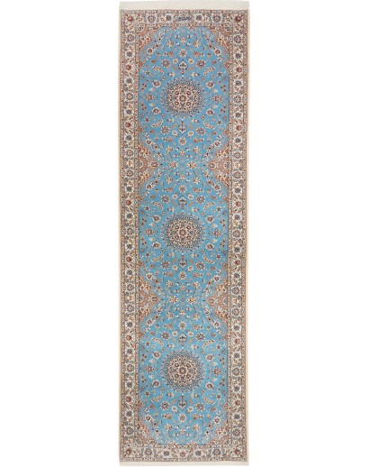 Tappeto Nain 6La Persia azzurro bianco 85x311