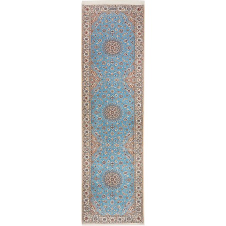 Tappeto Nain 6La Persia azzurro bianco 85x311