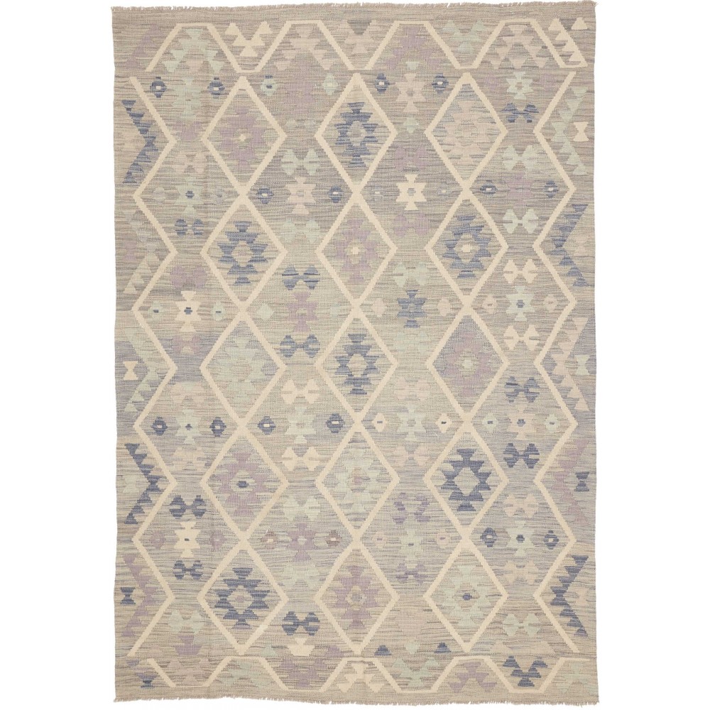 Tappeto Kilim Afghanistan beige azzurro 169x247 Tappeto Kilim Afghanistan beige azzurro 169x247