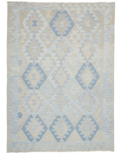 Tappeto Kilim Afghanistan beige azzurro 179x246