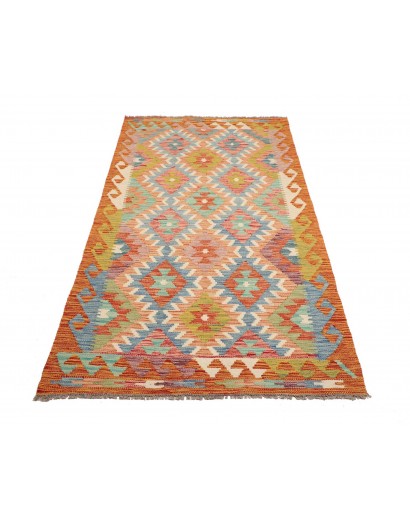 Tappeto Kilim Afghanistan marrone grigio 102x201