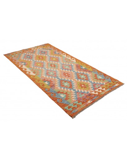 Tappeto Kilim Afghanistan marrone grigio 102x201