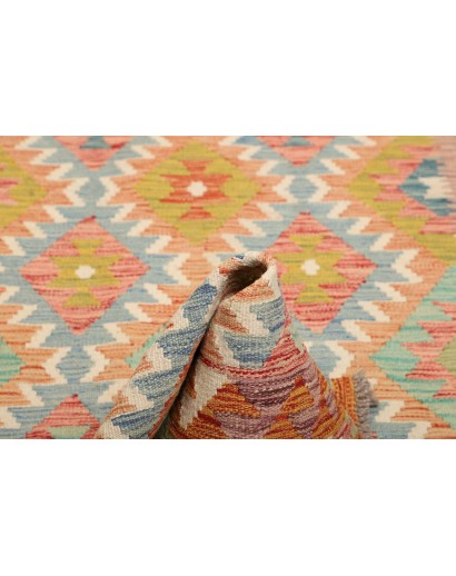 Tappeto Kilim Afghanistan marrone grigio 102x201