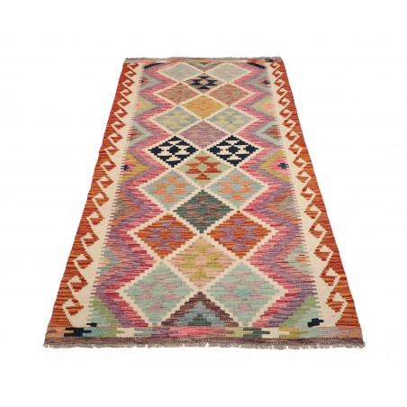 Tappeto Kilim Afghanistan marrone giallo 101x203