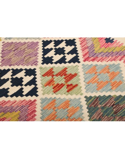 Tappeto Kilim Afghanistan marrone giallo 101x203