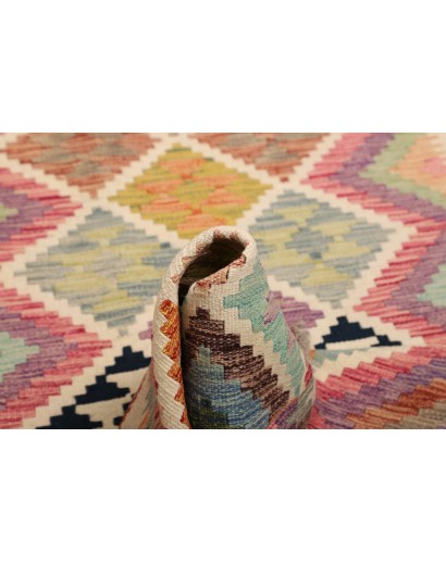 Tappeto Kilim Afghanistan marrone giallo 101x203