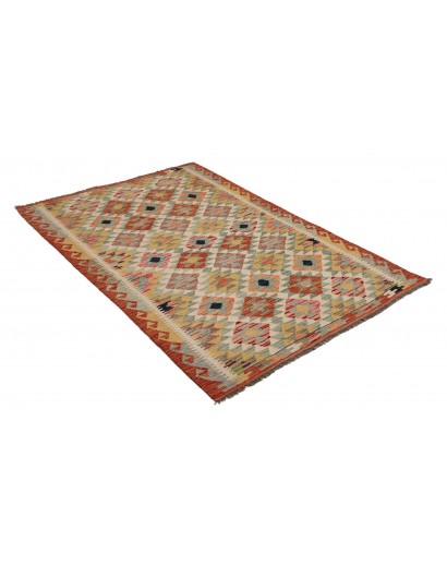 Tappeto Kilim Afghanistan marrone grigio 118x179