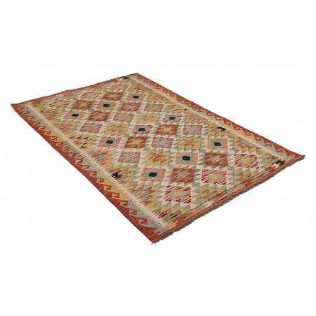 Tappeto Kilim Afghanistan marrone grigio 118x179