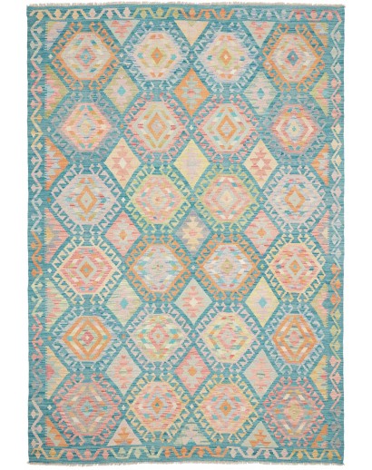 Tappeto Kilim Afghanistan beige blu 170x254