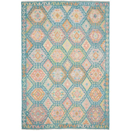 Tappeto Kilim Afghanistan beige blu 170x254