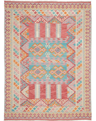 Tappeto Kilim Afghanistan marrone rosso 174x243