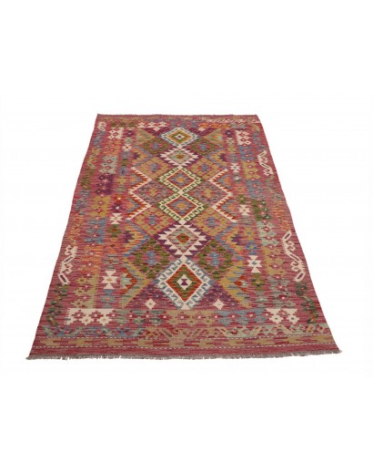 Tappeto Kilim Afghanistan bianco grigio 123x196