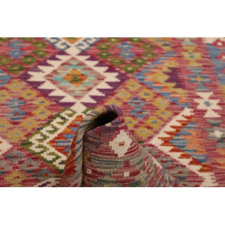 Tappeto Kilim Afghanistan bianco grigio 123x196