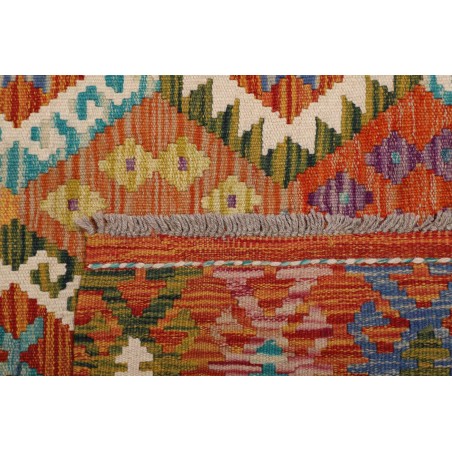 Tappeto Kilim Afghanistan arancione verde 127x194