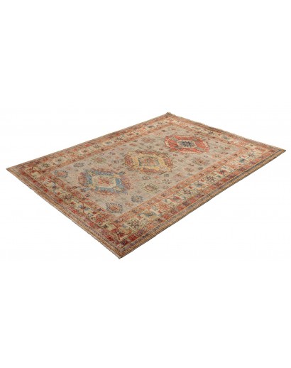 Tappeto Kazak Fine Pakistan marrone grigio 150x202