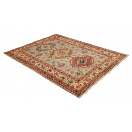 Tappeto Kazak Fine Pakistan marrone grigio 150x202