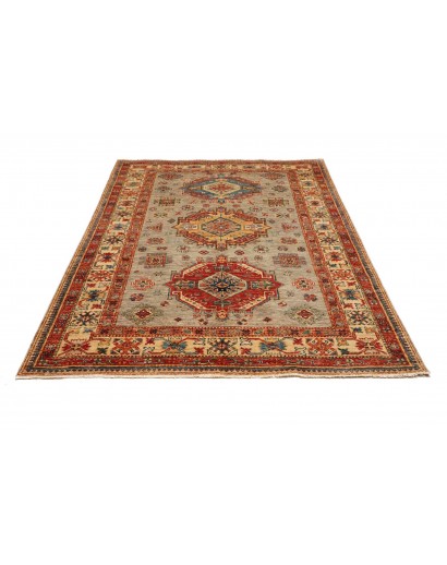 Tappeto Kazak Fine Pakistan marrone grigio 150x202
