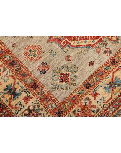 Tappeto Kazak Fine Pakistan marrone grigio 150x202