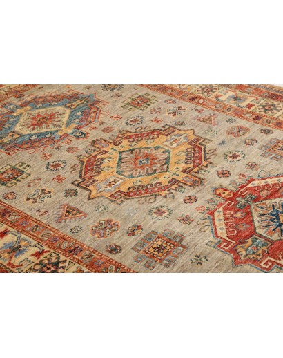Tappeto Kazak Fine Pakistan marrone grigio 150x202