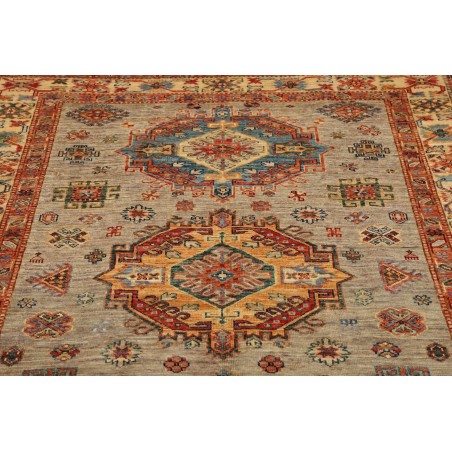 Tappeto Kazak Fine Pakistan marrone grigio 150x202
