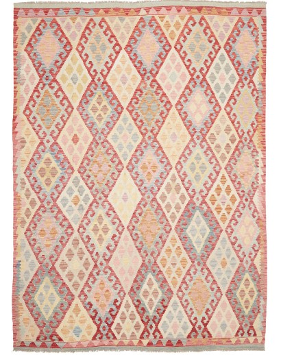 Tappeto Kilim Afghanistan beige giallo 186x253