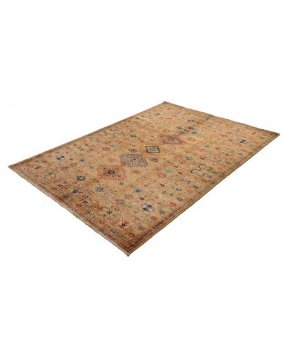 Tappeto Kazak Fine Pakistan arancione bianco 149x205