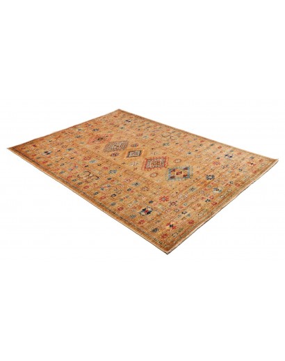 Tappeto Kazak Fine Pakistan arancione bianco 149x205