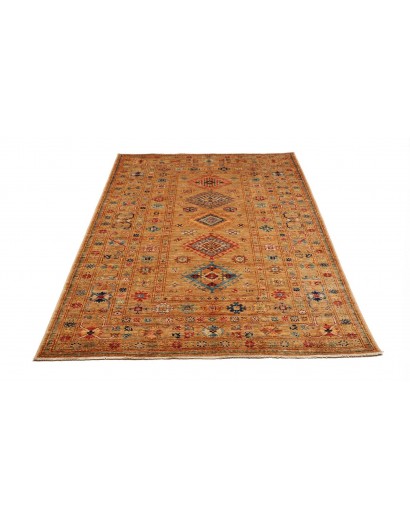 Tappeto Kazak Fine Pakistan arancione bianco 149x205