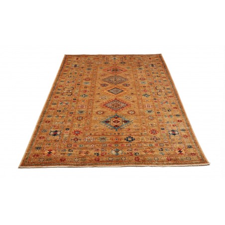 Tappeto Kazak Fine Pakistan arancione bianco 149x205