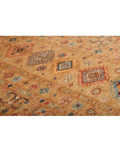 Tappeto Kazak Fine Pakistan arancione bianco 149x205