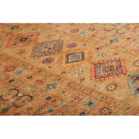 Tappeto Kazak Fine Pakistan arancione bianco 149x205