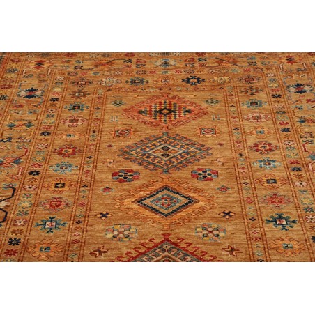 Tappeto Kazak Fine Pakistan arancione bianco 149x205