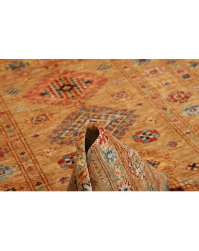Tappeto Kazak Fine Pakistan arancione bianco 149x205